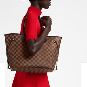 Louis Vuitton Neverfull MM -Damier Ebene Handbag